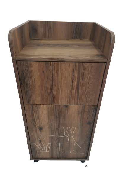 Cubo de basura para restaurantes, comida rápida, cafeterías, profesionales con bandeja de pvc incluida 75 l