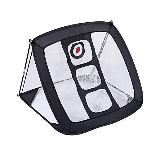 Andoer Gaiolas de lançamento de lascas de golfe ao ar livre Rede dobrável de prática de golfe Equipa