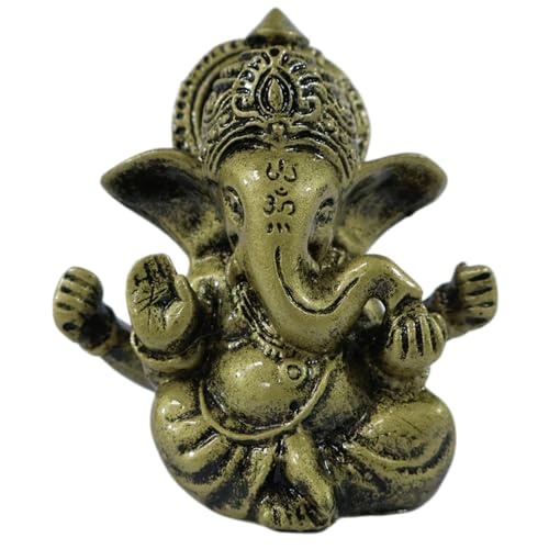 Estatua de Buda Lord Ganesha de piedra artificial miniatura 1