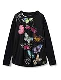 Desigual Girls TS_Hidalgo T-Shirt, Black, 9/10