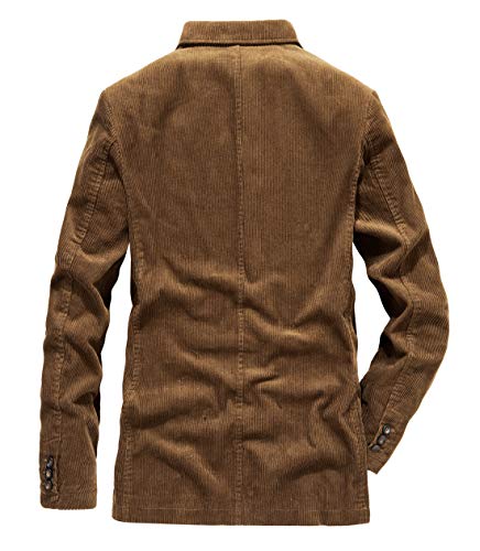 chouyatou Men's Vintage Casual Work Wear Corduroy Suit Blazer Jacket Sport Coat2