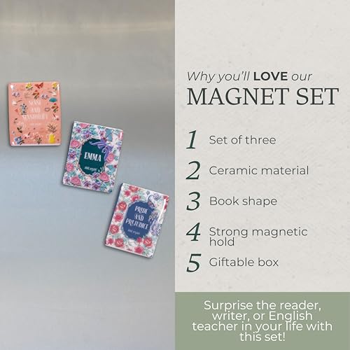 Set de 3 Imanes de Libro de Cerámica Jane Austen miniatura 6