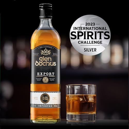 Glen Dochus Export Blend Non Alcoholic Whiskey, Award Winning Aromatic and Warming Scottish Non Alcoholic Spirits - Halal, Low Sugar and Gluten Free, Part of the Spirits of Virtue Range (700ml)