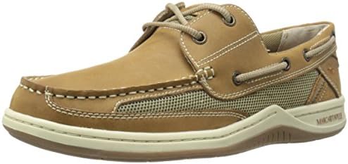 Margaritaville Men's Anchor Lace Boat Shoe, Light Tanned, 12 M US