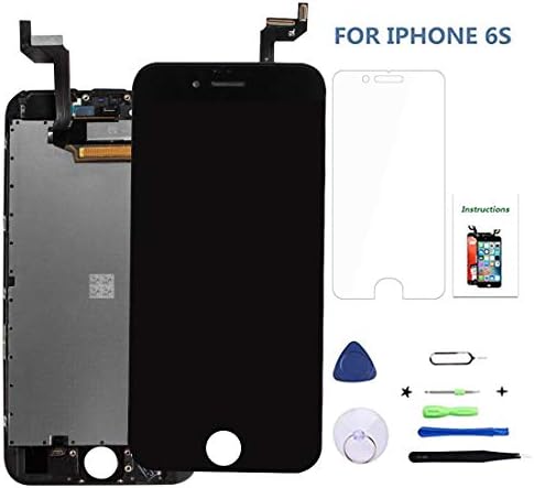 Screen Replacement Fit iPhone 6s LCD Display Touch Screen Digitizer Replacement Full Assembly with Repair Tool Kit(Black, iPhone 6s)