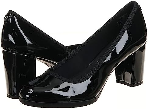Anne Klein Women’s Castana Comfortable Block Heeled Pump, Black, 8 | Image 1