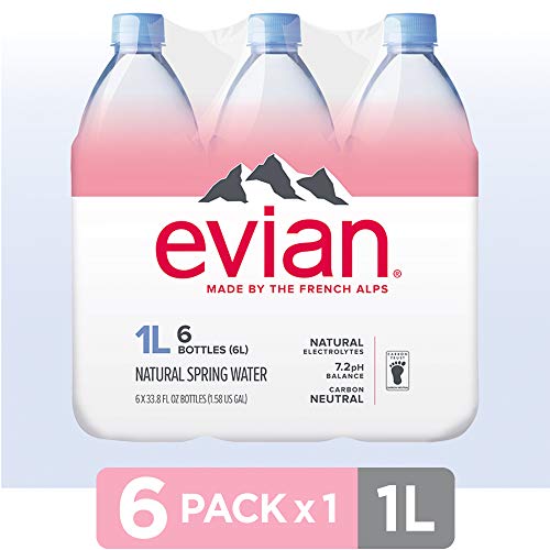 Evian Natural Spring Water, Naturally Filtered Spring Water, Naturally Filtered Spring Water In Large Bottles, 33.8 Fl Oz (Pack Of 6) #TOP2