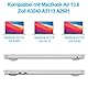 AWAMRWA Hülle kompatibel mit MacBook Air13.6 A2681 A3113, Ultradünne Transparent Hartschale Schutzhülle Snap Case Zubehör