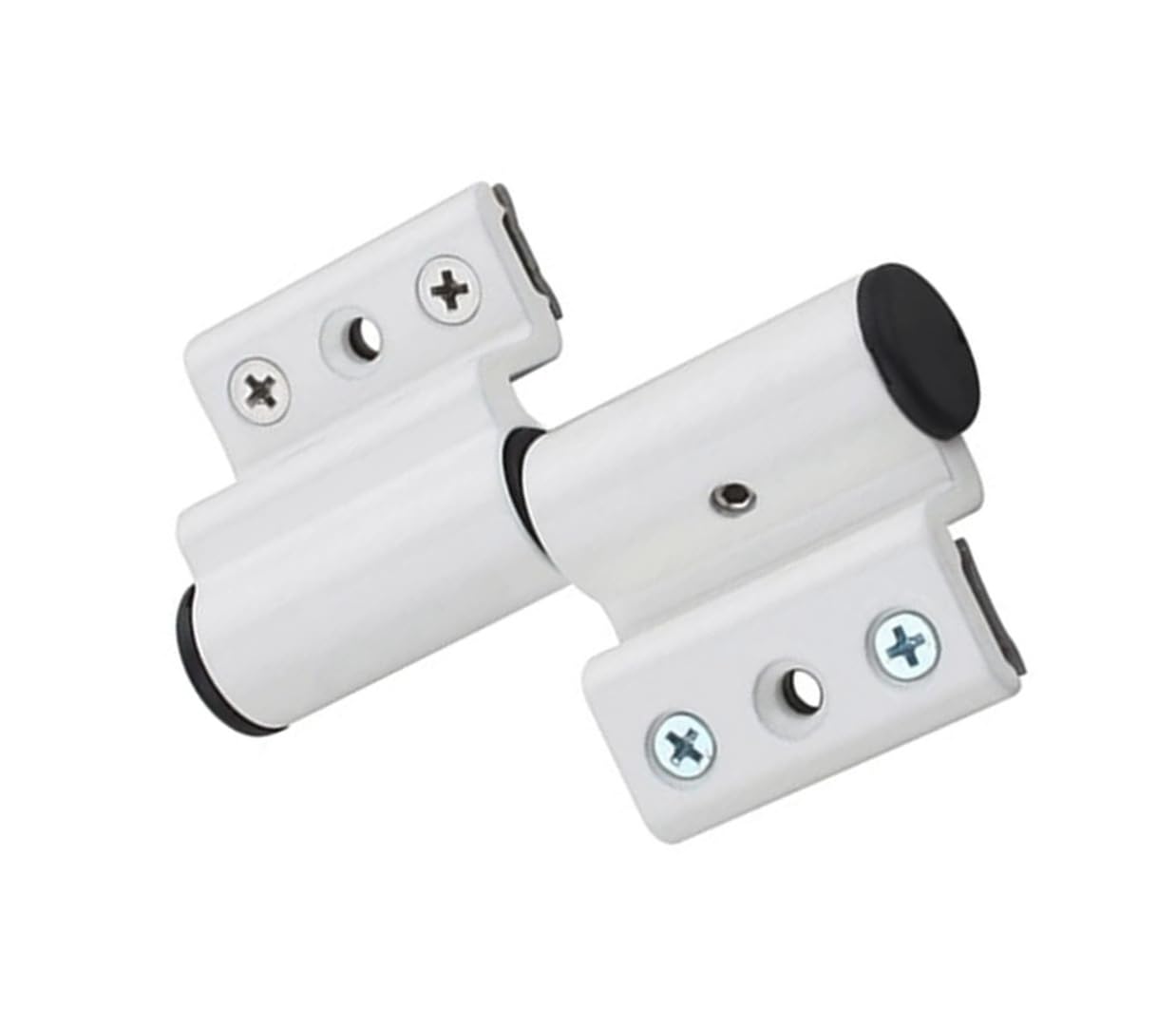 Bisagras de gabinete, 2 piezas de bisagra de puerta y ventana de aluminio de puente roto, bisagra de aleación de aluminio izquierda derecha(White left)