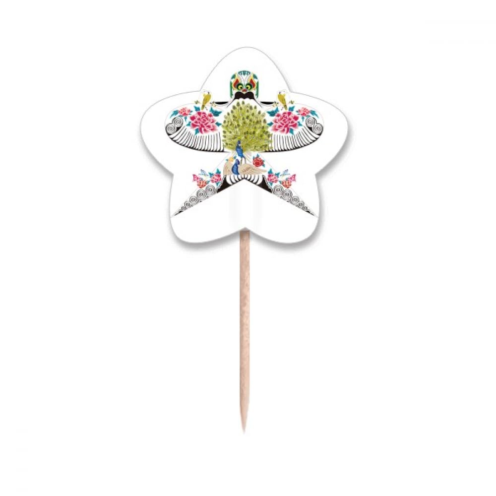 Kite drapeau cure-dent motif etoile et tradition chinoise pour buffet