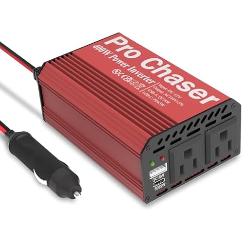 Pro Chaser 400W Power Inverters for Vehicles DC 12v to 110v AC Car Inverter