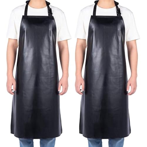 Homsolver 2 Pack Waterproof Dishwasher Rubber Adjustable Apron for Unisex