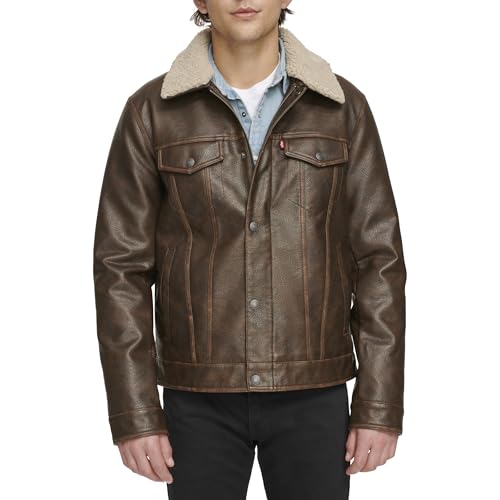 Image of Levi's Men's Faux Leather Classic Trucker Jacket