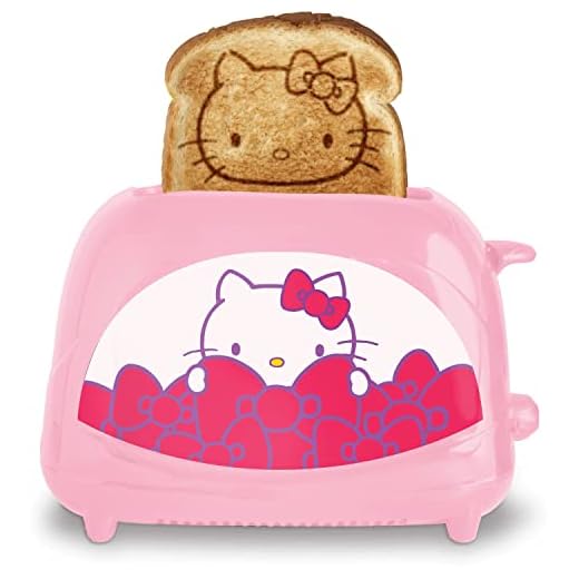 Uncanny Brands Hello Kitty Two-Slice Toaster- Toasts Your Favorite Kitty On Your Toast
