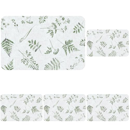 d-c-fix manteles Individuales Rio Meadowia Green - Lavables Antimanchas plastico PVC - tapetes para Mesa salvamanteles bajoplatos mantelitos - 29 cm x 44 cm Rectangular (Paquete de 5)