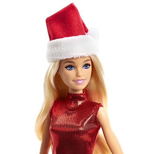 Muñeca Barbie Santa rubia miniatura 3