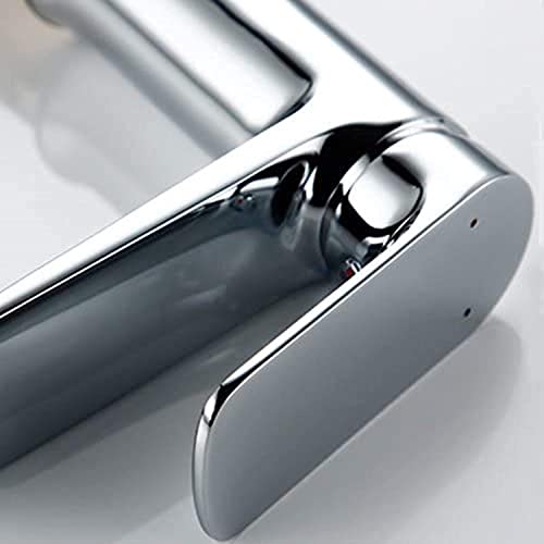 Robinet de lavabo eau chaude et froide en cuivre avec commande de température fluide - 4