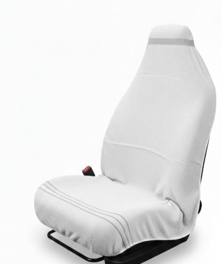 Purvit Car Seat Towel Cover, Universal Size 76x152 cm, Soft and Comfortable Seat Protector for All Cars, Single Pack of 1 (1, White, 30×60inc.)