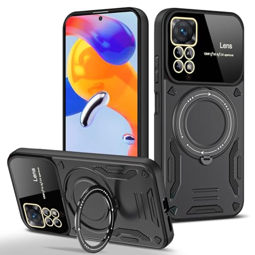 ���C�P�[�X Xiaomi Redmi Note 11 Pro/Note 12 Pro 4G �P�[�X�ƌ݊�������A �ƌ݊�������A�R�p�O���[�h�̕ی�P�[�X TPU ���o�[�ƃn�[�h PC �d�b�P�[�X �J�o�[(Black)