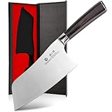imarku Kitchen Knife, 7 Inch Ultra Sharp Butcher Knife - Japanese SUS440A Stainless Steel Meat Cleaver with Ergonomic Handle, Meat Knife for Home, Kitchen, Restaurant - Birthday Gifts