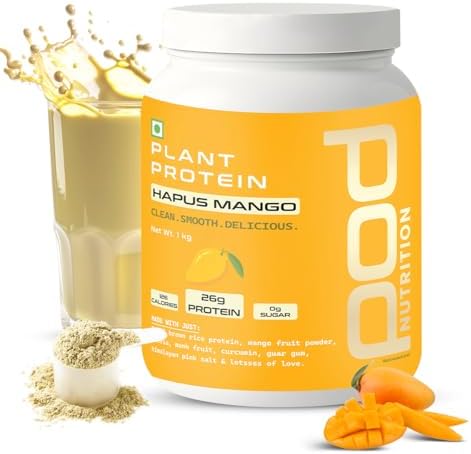 Pea Protein Isolate Powder | Vegan Plant Protein, No Added Sugar, Dairy Free| Clean & Easy to Digest with Essential Amino Acids (1kg, Hapus Mango)