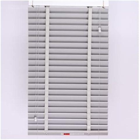 Luxury Horizontal Faux wood Grey 50mm Slats Trimmable Venetian Shutter Blinds for Kitchen, Window, Home, Office with Tape Easy Fittings, Perfect Optimal Blind Child Safe 45cm x 150cm Cover