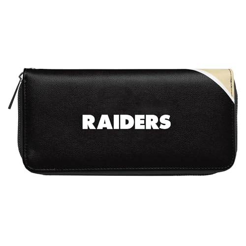 Littlearth NFL Oakland Raiders Curve Zip Organizer, Team Color, 8" x 4" x 1"2
