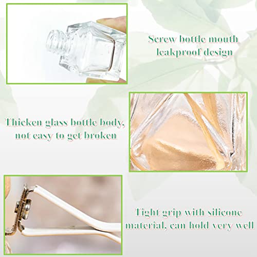 Doromy 7Pcs Car Air Freshener Perfume Clip Diffuser Car Clear Glass Essential Oil Perfume Vials Diffuser Refillable Car Hanging Diffuser Bottle Fragrance Aromatherapy Empty Bottle Decor Accessories With Wooden Caps & Vent Clips #TOP2