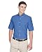 UltraClub Men's Classic Wrinkle-Free Short-Sleeve Oxford (French Blue) (Medium)