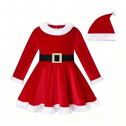 Robe de Noël fille ensemble de Mère Noël à offrir pour les fêtes