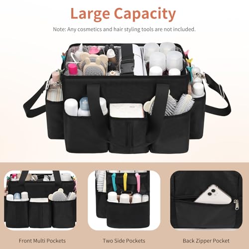 Hairstylist Traveling Bag, Extra Large Hair Tools Travel Bag, Hair Tool Organizer with Adjustable Dividers and Multi Pockets, Professional Makeup Artist Bag, Hairstylist Must Have3