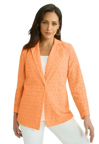 Jessica London Women's Plus Size Eyelet Blazer