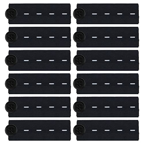 Pilikoll 12 Stück Bequeme Hosenbunderweiterung Kragen Verlängerung Hosenerweiterung Hosen für Damen und Herren Hosenbund Verlängerung Set für Hosen Jeans Hemden Cover