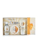 The Body Shop Almond Milk and Honey Premium Collection Gift Set, 4pc Paraben-Free Bath and Body Gift Set