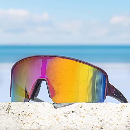 Image of MAXJULI Polarized Sunglasses for Men Women, Windproof Outdoor Sports Cycling Running UV400 Protection Sun Glasses 8121
