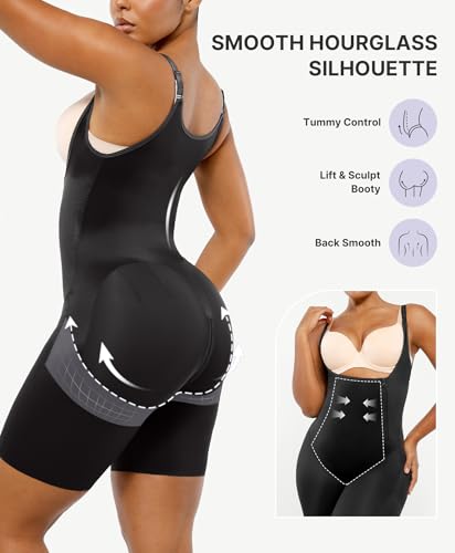 SHAPELLX Shapewear for Women Tummy Control Butt Lifting Bodysuit Fajas Colombianas Open Bust Body Shaper Compression Garment2