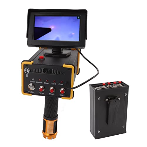 Metal Detector Scanner Device 15m Deep Professional Gold Finder Underground Location Detecting Identifying Machine with Search Range 1000m 100?240V (US Plug)