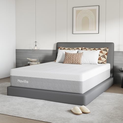 Image of Novilla Mattress Full Size, 14 Inch Gel Memory Foam Mattress Full in a Box for Suppotive, Pressure Relieving & Plush Comfort, Bliss