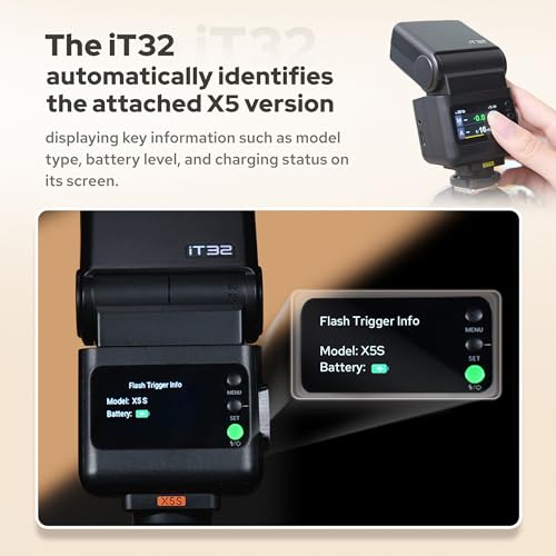 Image of GODOX IT32 TTL Camera Flash with X5C Wireless Flash Trigger for Canon Compatible with X3,X3Pro,XPro,XProII,X2T,Built-in 2.4GHz Receiver,with Reflector and Diffuser