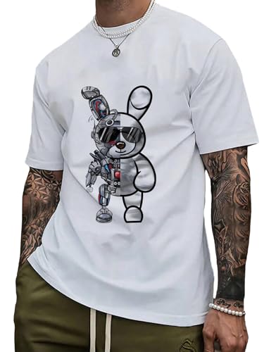 SOLY HUX Men's Graphic Tees Short Sleeve Crew Neck Vintage T-Shirt Casual Summer Shirt Tops