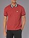 Lacoste Men's Short Sleeve Classic Fit Allover Monogram Polo Shirt, Pinot/Red, X-Large