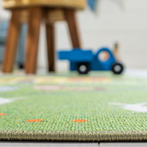 Tapete Deco SAFAVIEH Kids Playhouse 166x112 cm Verde/Gris miniatura 4
