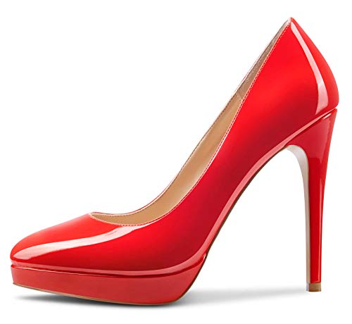 Image of Castamere Womens High Heels Platform Pumps Slip-on Stilettos 12CM Heel Office Dress Shoes