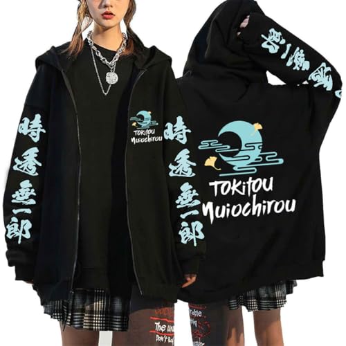 Silver Basic Demon-slyer Suéter Estampado de animación Suelta