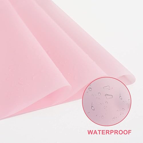 Miniatura 3 de BEISHIDA 100 piezas de papel de regalo floral rosa mate, papel de regalo para ramo de flores, papel de regalo impermeable para manualidades,