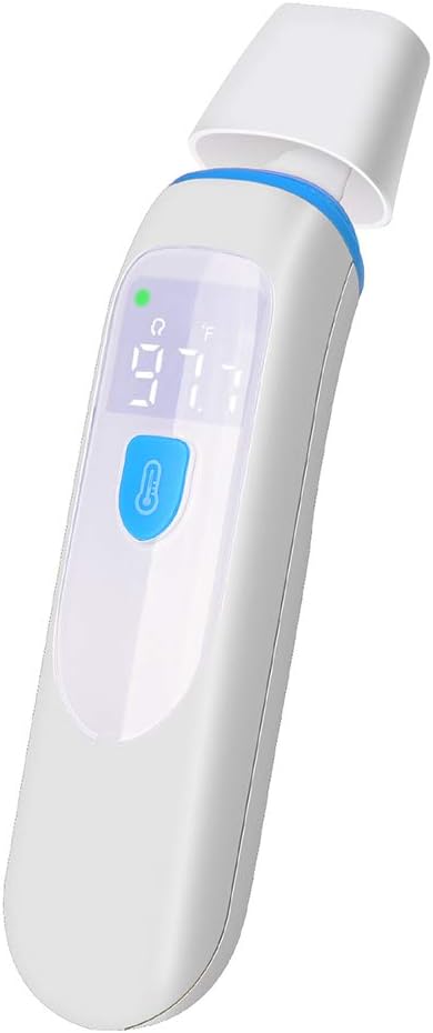 Infrared Thermometer for Adults, Ear and Forehead Thermometer for Fever| Digital Thermometer with LED Display| Kid and Baby Thermometer | No Touch Temporal Thermometer Easy to Use : Health & Household