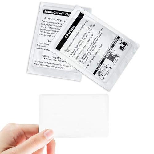 Card Reader Cleaning Cards - BIHYM Dual Side Credit Card Reader Cleaner, CR80 Card Reader Cleaner POS Swipe Terminal Cleaning Cards (50PCS)