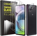 [5 Pack] 3 Pack Screen Protector Compatible for Motorola Moto One 5G Ace 6.7 inch with 2 Pack Camera Lens Protector, 9H Hardness,Anti-Scratch,Case Friendly,Premium HD Clarity Tempered Glass Film