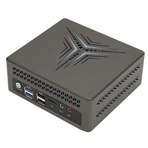 Mini PC N5095, CPU N5095 de Alto Rendimiento de 10 NM, 8G Ddr4 128G NVME M.2 SSD, Efecto de Luz de Respiración RGB, Múltiples Puertos 2.4G 5G de Doble Banda para El Sistema Win 11(UE)