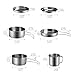 predolo Stainless Steel Utensils Camping Utensils Set Dinnerware Set Reusable Lightweight Cups Camping Cookware for Hiking Picnic